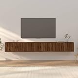 UYSELA Home Sets mit Wand-TV-Schränken 3-teilig braun Eiche 100x34,5x40cm