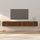 UYSELA Home Sets mit Wand-TV-Schränken 3-teilig braun Eiche 100x34,5x40cm