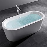 Mai & Mai Freistehende Badewanne 180x80cm Acryl Wanne Standbadewanne V505