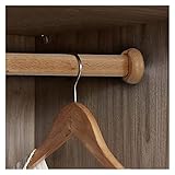 RAUGAJ Holz Farbe Schrank Stange Für Hängende Kleidung, 40-160 cm Lange Wandmontage Garderobe Stange Mit End-Buchsen & Schrauben, Für Schrank/Waschküche/Schlafzimmer/50Cm/19.7In