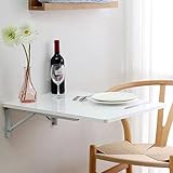 An der Wand montierter Klapptisch, moderner, herunterklappbarer Wand-Schreibtisch für Platzsparen, robuster Frühstücksbartisch für Küche und Esszimmer/Zuhause/Büro, Laptop-Computertisch, Werkbank ( Si
