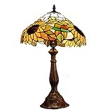 JENCUZ Tischlampen Tiffany-Stil Retro Tischlampen Schlafzimmer Einfach Nachttischlampe Vintage Zinklegierung Muster Schreibtischlampe Retro Für Studie Hotel Wohnzimmer Lampe