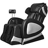 vidaXL Massagesessel mit Super Display, Sessel Verstellbare Rückenlehne Fußstütze, Fernsehsessel Relaxsessel mit Liegefunktion, Liegesessel Polstersessel Ruhesessel, Schwarz Kunstleder