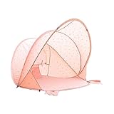 perfk Baby-Reisezelt, Strandzelt, tragbar, faltbar, Camping, Spielplatz, einfacher Aufbau für 1–4 Personen, ROSA