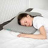 Orthopädisches Kinderkissen 5 cm Höhe mit Kissenbezug aus Bambus | Premium Memory Foam Kinder Kopfkissen | Nackenkissen für Kinder und Kleinkinder | Thermoregulierender bezug (3-12 Jahre) 60 x 40 cm
