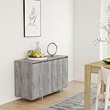 Youuihom Schränke für Tafelgeschirr, Buffet-Schränke, Foyer-Schränke, Geeignet für Wohnzimmer, Schlafzimmer, Küche oder Bad, Sideboard Grau Sonoma 120x41x75 cm Holzwerkstoff