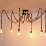 Pendelleuchte Kronleuchter Lampe American Village Persönlichkeit Hanfseil Retro Industrial Wind Restaurant Bar Dekoration Lampen.