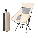 PIPONS Klappbarer Campingstuhl Tragbare, Leichte, Klappbare Campingstühle Mit Kissen, Leichter, Kompakter Rucksackrucksack Für Wanderungen, Reisen, Picknicks Reisestuhl Faltstuhl Anglerstuhl
