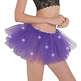 Frauen Fashion5 Mesh Tüllrock Prinzessin Rock mit LED kleine BulbRock Kleid Fahrradrock Damen