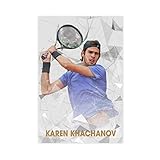 Bilder Wohnzimmer Modern Karen Khachanov Poster Tennis Art 1 Quadri da parete per soggiorno camera da letto 60 * 80cm Senza Cornice