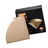 Kaffeefilterkegel,Kaffeefilter übergießen - 1–4 Tassen Einweg-Kegel-Kaffeefilter, braunes Naturpapier, kein Ausblasen, für Übergieß- und Tropfkaffeemaschine, 100 Stück in 1 Packung Firulab