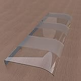 Vordach für Haustür für Draußen,Türdach Überdachung Haustürvordach Pultvordach aus 3.5 mm Dicke Polycarbonat,Türdach Pultbogenvordach Dach vor Regen und UV-Schutz (50x240cm/20 x94)