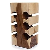 Weinregal 'Vin' Weinflaschenhalter Saman Holz Natur Flaschenhalter Weinständer 6 Flaschen 50cm hoch massiv