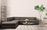 Quattro Meble Echtleder Ecksofa London I 285 x 220 Sofa Couch mit Schlaffunktion und Bettkasten Echt Leder Eck Couch große Farbauswahl (220 x 285 cm Ecke Links)