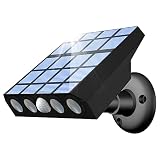 Qelus Solarlampen für Außen mit Bewegungsmelder, LED Solarleuchte Solar Sicherheit Wandleuchten Aussen 3 Modi 270°Beleuchtungswinkel IP65 Wasserdichte Garten Pavillon Garage Porch Balkon Zaun, Weiß