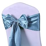 WENSINL 50 Stück Satin-Stuhlschärpen für Hochzeitsempfang, 17,8 x 274,4 cm, Satin-Stuhlbänder für Party, Bankett, Zeremonie, Babyparty, Veranstaltung, Dekorationen, Stuhlbänder