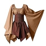 Halloween Kostüm Damen Kleid Costume Mädchen Renaissance Festlich Gothic Kleid Halloween Lang Festival Outfit Mittelalter Kleid Kleid Dirndl Kleidkleid Historisches Vintage Kleidung Cosplay Kostüm