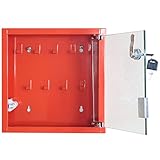 Schlüsselkasten Kleines Büro Mini Kleiner Schlüsselschrank mit 9 Schlüsseln, Wandmontage, transparente visuelle Schlüsselverwaltung, geringe Stellfläche Schlüssel ( Color : Orange-key Lock , Size : 9-