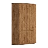 Lomadox Kleiderschrank Eckkleiderschrank in Eiche Nb., B/H/T ca. 95/200/95 cm