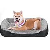 Hundebett, Hundebetten für mittelgroße Hunde, Rechteckiges Waschbares Hundebett Bequem und Atmungsaktiv Mittlere Hundebett, Haustierbett