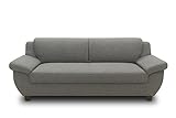 DOMO. collection 3 Sitzer, Sofa, 3er Couch, Garnitur, 3-2-1, dunkelgrau, 207 cm