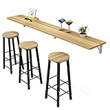 Bartisch, nordische Wandbar, Heim-Klapptrennwand, modernes Esszimmer, Wohnzimmer, multifunktionale Bar, ohne Stühle, Pub-Tische (Größe: 110 x 40 x 2,5 cm) (A 100 x 40 x 2,5 cm)