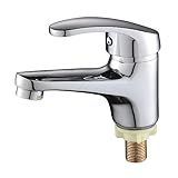 Waschbecken Einzelloch Einhandgriff Badezimmer Waschbecken Wasserhahn Chrom Wasserhahn für Bad Küche Spüle Balkon Waschbecken WC