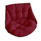 MagiDeal Hängende Eierstuhlkissen, Hängeei-Stuhlpolster, weich, waschbar, bequem, Garten-Hängekorb, Stuhl-Sitzkissen für Balkon, Garten, Rot