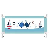 Bettgitter HUO Klappbares for Kinder Safety 1st Tragbares Bettschutzgitter Ausziehbar Gitter Ist Stabil Rausfallschutz for Kids (Color : Blue, Size : 200cm)