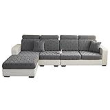 DEZYPZAM Sofa Sitzkissenbezug, Stretch Kissenbezüge Couchbezug Sofasitzbezug Sitzkissenschutz Husse Überzug Bezug Für Sofa Sitzkissen (Grau B,4 sitzer)