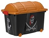 Piratenbox mit Rollen - Aufbewahrungsbox Pirat für Kinder - Spielzeugbox