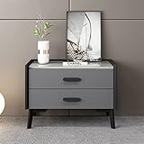 2-5 Schubladen Kommode für Schlafzimmer, Multi-Schublade Storage Cabinet mit Griffen, Minimal Rock Slab Frisiertisch, Selbstansaugende Slide Tall Nightstand, Grau ( Color : Gray , Size : 50x40x50cm )