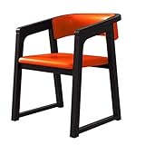 KITCISSL Sessel Modern Design Btirostuhle Chefsessel, Sessel Esszimmer Teestühle Moderne Esszimmerstühle Couchtischstühle Sessel Esszimmerstuhl Vintage Holz für Wohnzimmer, Balkon (Color : Orange B)