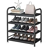 SOCUY Schuhregal Schuhschrank Schuhablage 4-Tier-Schuh-Rack for den Eingang, Schuhorganisator for Schrank, Metallschuhständer, Schuhregal Lagerung Organizer for Flur Schuhständer Schuhablagen