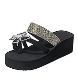 Snovoer Retro Schuhe Damen Casual Riemchenpumps Weite Schuhe Leichte Pool Diamant Elegant Frauen Retro Slide Schleife Stiefeletten Damen Reise Mode Freizeitschuhe Weiß Vintage Sandaletten