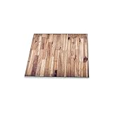 Herdabdeckplatte Abdeckung Ceranfeld Abdeckplatte Schneidebrett 1-Teilig 60x52 Bretter Holz Braun Spritzschutz Glasplatte Ceranfeldabdeckung Schutz Herdschutz Sicherheitsglas Glasschneidebrett