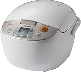 Zojirushi NL-AAC10 Micom Reiskocher (ungkocht) und Warmer, 5,5 Tassen/1,0 Liter 1.8 L beige