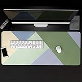 ICOBES Mode Tangram Große Mauspads, Genähte Kanten Wasserdichte Büro Schreibtisch Matte, Gummibasis Laptop Pc Schreibtisch Pad, Verbessert Geschwindigkeit Und Präzision Ein 40X90Cm