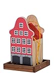 dobar® Green Label 27060FSCe Buntes Vogelfutterhaus Rothenburg Hängend - Kleine Vogelvilla Multiplex-Holz - Vogelfutterstation mit Futtersilo - Vogelhaus zum Hängen - 19 x 19 x 30 cm - Pink