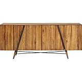 Kare Design Retro Sideboard Madrid, Massivholz Eiche geölt, Braun, 86 x 200 x 46 cm