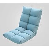 MKYOKO Lazy Sofa – Bodenklappbares Gaming-Sofa, Stuhl, Liege, klappbar, verstellbar, Schlafsofa, Couch, Liegestuhl (Farbe: Schwarz) (Blau C)