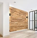 Wandverkleidung aus Altholz, Natürliches Vintage Holz Wandpaneele | model'Amber' | Wooden Wall Design (1m2)