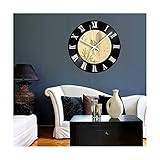 QtthZZr Uhren für Wohnzimmer, 30,5 cm, Retro-Quarz, dekorative Wanduhr, Design, römische Ziffern, leicht zu lesen, leise, nicht tickende Wanduhr, Wanduhr