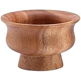Holzschüssel Hohe Holzschüssel Dessertschüssel Joghurtschüssel Salatschüssel Ganze Holzschüssel Retro Haushalt Obstteller Milchteeschüssel (Farbe : Wood Color, Size : 11x7cm)