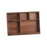 TOPBATHY Schubladentablett Schreibtisch-Organizer Besteck-Aufbewahrungstablett Besteck-Aufbewahrungsbox Geschirr-Organizer Holz-Besteckschublade
