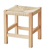 Holzfußhocker Wohnzimmer, Handgefertigtes Rattankissen Lattenrost Sitz, Couch-Schreibtisch Gepolstert & Fußstütze Mit Anti-Rutsch-Füßen, Für Erwachsene Und Kinder ( Farbe : Legno , Größe : 30x30x35cm