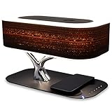 Arbo-Living LED Nachttischlampe - Tree of Light - Moderne Lampe für Schlafzimmer & Wohnzimmer, Tischlampe mit Bluetooth-Lautsprecher, Wireless Ladefunktion, stufenlos dimmbar (Dark Oak)