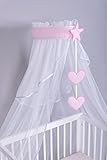 Amilian Babybett Himmel Baldachin Kinderzimmer Himmel für Babybett Betthimmel Babybett für Baby Zimmer Stubenwagen Babywiege Kinderbett Kinderzimmer Deko Baldachin Bettvorhang Chiffonhimmel