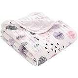Musselin Babydecke Sommer für Babys Kinder dünne atmungsaktive Sommerdecke Puckdecke Baumwolle Mädchen Junge 110x150cm
