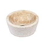 wohnfreuden Naturstein Onyx Waschbecken MINIJAYA 30 cm Creme rund Gäste WC